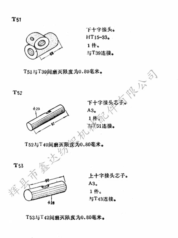 紡織配件加工圖紙